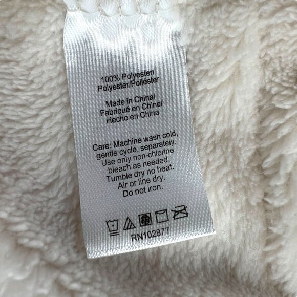 Daydream By Berkshire Home Womens Plush Robe Belted Cream Beige Size Large NWT - Picture 10 of 11